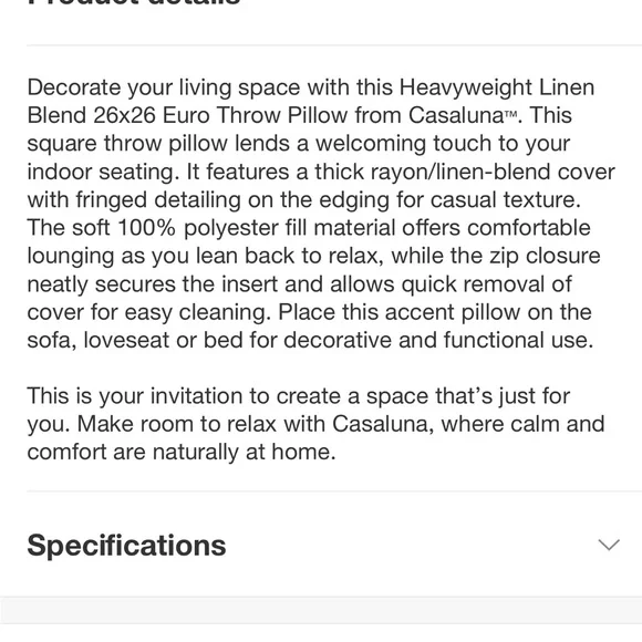 Casaluna Sage Heavyweight Linen Blend Euro Pillow - Picture 6 of 10